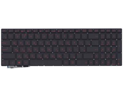 Клавиатура для ноутбука Asus (G771, N551) с подсветкой (Light), Black, (No Frame) RU - фото 2