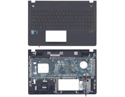 Клавиатура для ноутбука Asus (N56) Black, с подсветкой (Light) (Black TopCase), RU