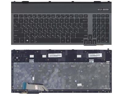 Клавиатура для ноутбука Asus G55, G55V, G55VW с подсветкой (Light), Black, (Black Frame) RU