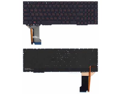 Клавиатура для ноутбука Asus (FX553VE) с подсветкой (Light), Black, RU