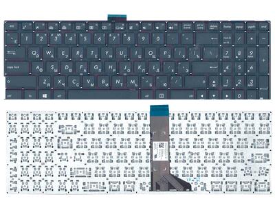 Клавиатура для ноутбука Asus Vivobook (K501) с подсветкой (Light), Black, (No Frame) RU