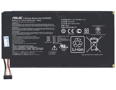 Аккумуляторная батарея для планшета Asus C11-ME301T MeMo Pad ME301T 3.75V Black 5070mAh Orig