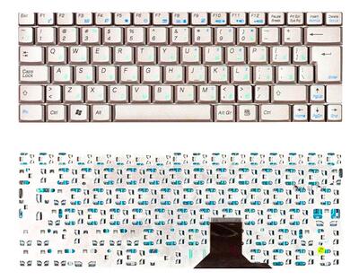 Клавиатура для ноутбука Asus (U1, U1E, U1F, U2, U2E) Silver, RU