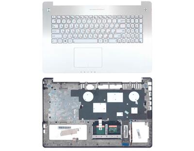 Клавиатура для ноутбука Asus (N750) Silver, с подсветкой (Light), (Silver TopCase), RU