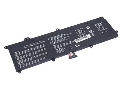 Аккумуляторная батарея для ноутбука Asus C21-X202 X202 7.4V Black 5000mAh OEM