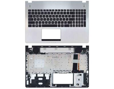 Клавиатура для ноутбука Asus (N56, N56V) Black, (Silver TopCase), RU