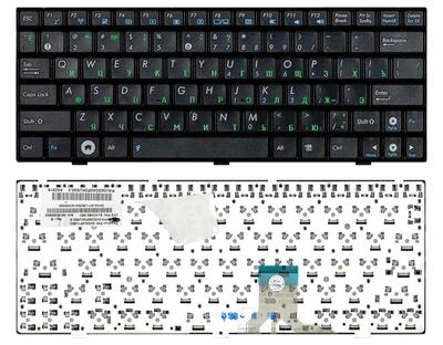 Клавиатура для ноутбука Asus EEE PC (1000H) Black, (Black Frame) RU