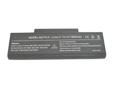 Усиленная аккумуляторная батарея для ноутбука Asus A32-F3 A9 11.1V Black 7800mAh OEM - фото 4