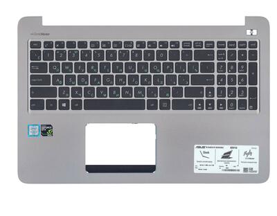 Клавиатура для ноутбука Asus (K501L) Black, (Gray TopCase), RU - фото 2