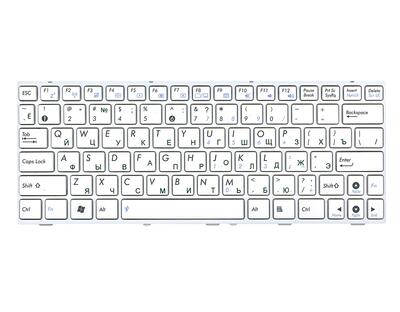 Клавиатура для ноутбука Asus EEE PC (1005HA, 1008HA) White, (White Frame) RU - фото 2