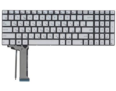Клавиатура для ноутбука Asus (N551) с подсветкой (Light), Gray, (No Frame) RU - фото 2