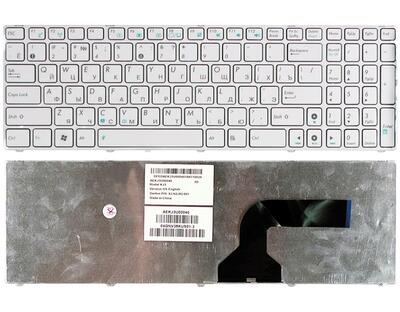 Клавиатура для ноутбука Asus K52 K53 G73 A52 G60 White, (White Frame) RU