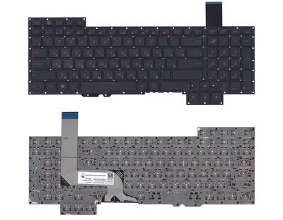 Клавиатура для ноутбука Asus G751, G751JM, G751JL, G751JT, G751JY с подсветкой (Light), Black, (No Frame) RU