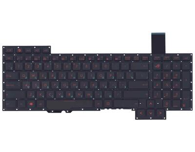 Клавиатура для ноутбука Asus G751, G751JM, G751JL, G751JT, G751JY с подсветкой (Light), Black, (No Frame) RU - фото 2