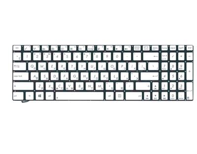 Клавиатура для ноутбука Asus (N550) с подсветкой (Light), Silver, (No Frame) RU/EN - фото 2