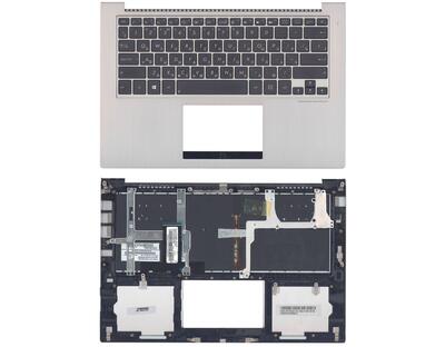 Клавиатура для ноутбука Asus (UX32) Black, с подсветкой (Light), (Silver TopCase), RU