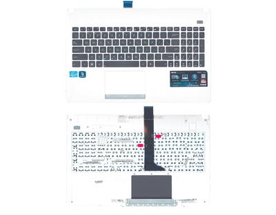 Клавиатура для ноутбука Asus X501A Black, (White TopCase), RU