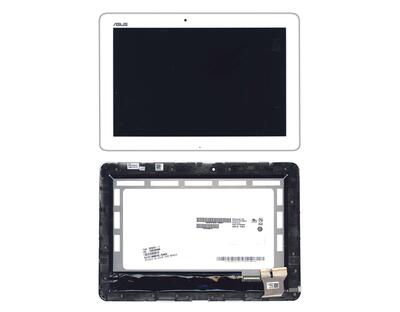 Матрица с тачскрином (модуль) для Asus Eee Pad Transformer Pad TF103CG V1 белый с рамкой