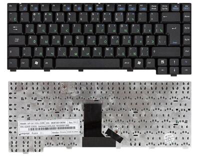 Клавиатура для ноутбука Asus EEE PC (A6R A6 A6M A6Rp A6T A6TC) Black, RU (вертикальный энтер)
