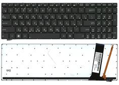 Купить Клавиатура для ноутбука Asus (N56, N56V) с подсветкой (Light), Black, (No Frame) RU