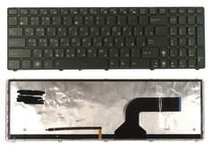 Купить Клавиатура для ноутбука Asus K52, K53, G73, A52, G60 с подсветкой (Light), Black, (Black Frame) RU